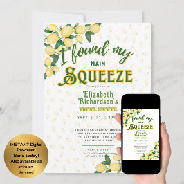 Set für den Sommer | Fun Lemon Squeeze Brautparty Einladung