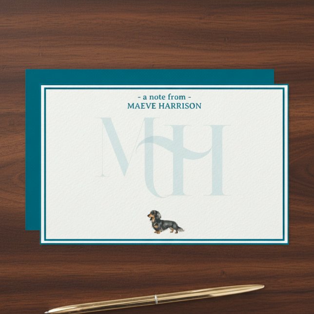 Set für die personalisierte Dackel Briefpapier (Gift custom stationery to the dog lover in your life! )