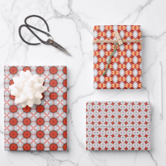 Set für Fuzz Geometrisches Muster 7 Geschenkpapier Set (Vorderseite)