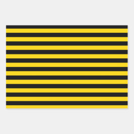 Set für gelbe/schwarze Muster Geschenkpapier Set