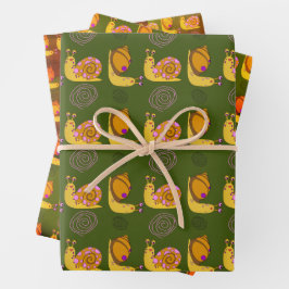 Set für Gemustertes Wrapping Geschenkpapier Set