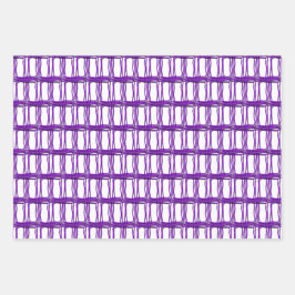 Set für Geschenkgutscheine - Wölfe in Lila Form Geschenkpapier Set