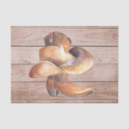 Set für Gewebepapier (2) Länderjunge auf Holz Seidenpapier