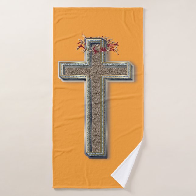 Set für Handtuch Orange Hintergrund (Badehandtuch)