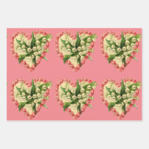 Set für Hearts Wrapping Paper Flat Sheet (Flachbla