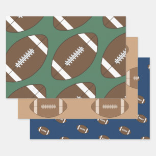 Set für klassisches Fußball-Wrapping Geschenkpapier Set