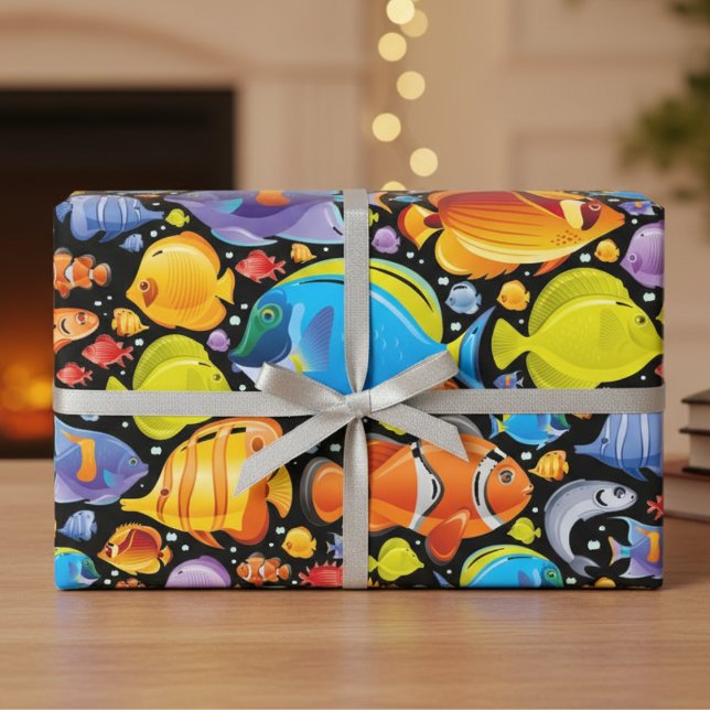 Set für lebendige Ozeanabenteuer Geschenkpapier Set (Vibrant Ocean Adventures Wrapping Paper Set)