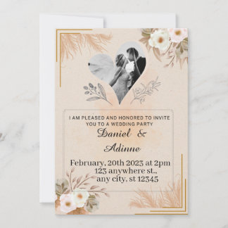 Set für Minimalistische Hochzeitsplanung Einladung