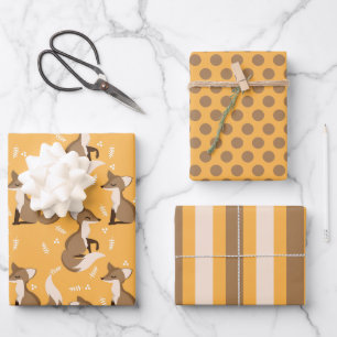 Set für niedliches Fox-Wrapping Geschenkpapier Set