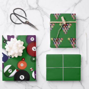 Set für Schleifpapier - Billard Geschenkpapier Set