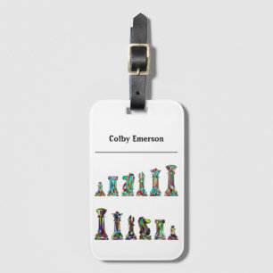 Set für Spielspieler Regenbogenfarbschachfiguren Gepäckanhänger