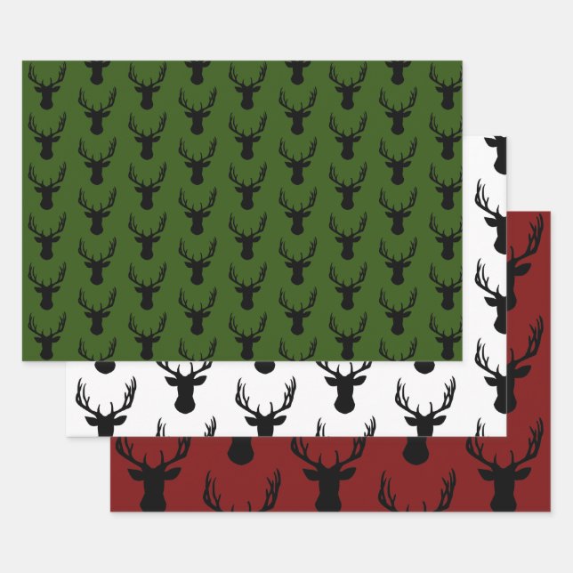 Set für Wrackpapier - Weihnachtsstags Kopf Geschenkpapier Set (Set)