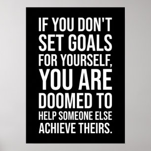 Set Goals - Hustle and Success Motivierend Poster