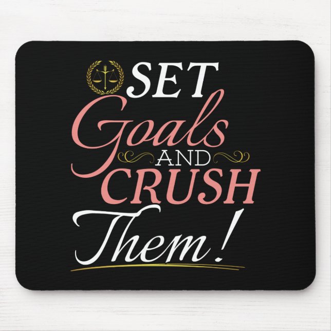 Set Goals und Crush Thread Quote Mousepad (Vorne)
