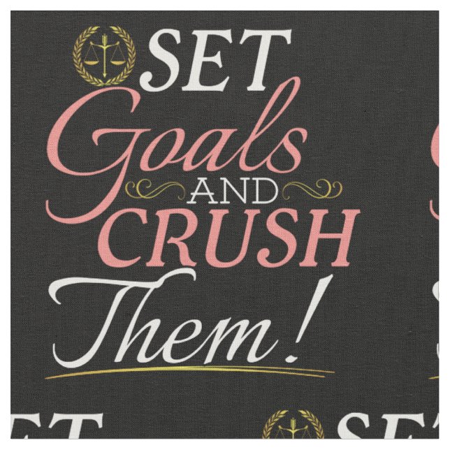 Set Goals und Crush Thread Quote Stoff (Nahaufnahme)