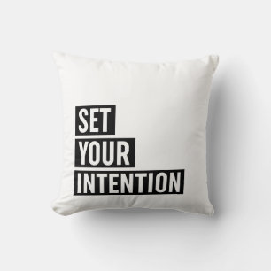 Set Ihre Absicht Typografie Kissen