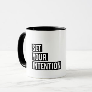 Set Ihre Absicht Typografie Tasse