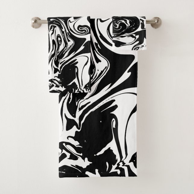 Set im Schwarz-Weiß-Marmor-Stil (Insitu)