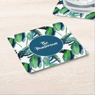 Set-Individuelle Name-Untersetzer Rechteckiger Pappuntersetzer