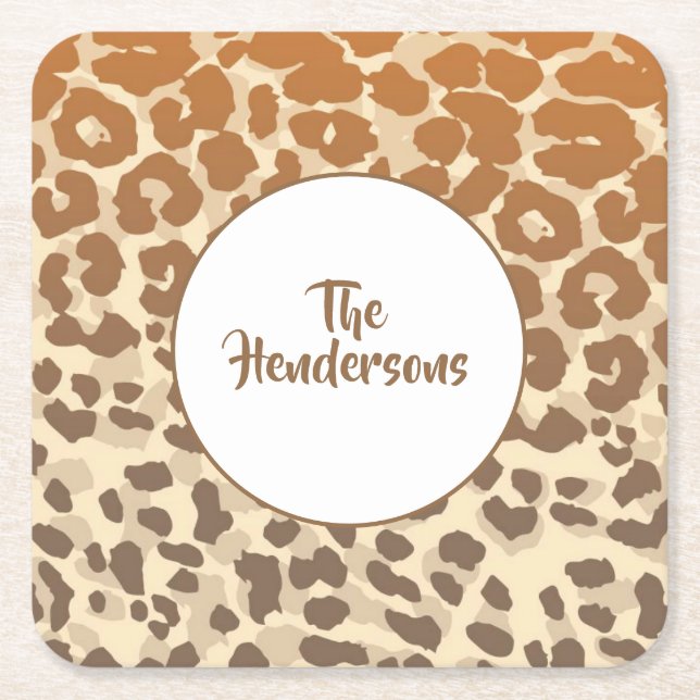 Set-Individuelle Name-Untersetzer Rechteckiger Pappuntersetzer (Vorderseite)