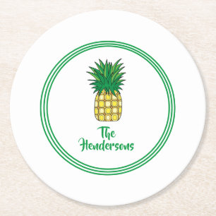 Set-Individuelle Name-Untersetzer Runder Pappuntersetzer