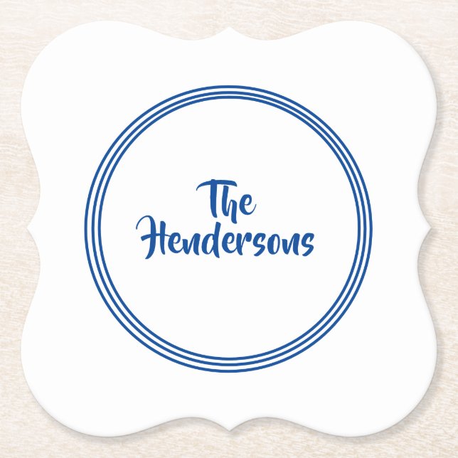 Set-Individuelle Name-Untersetzer Untersetzer (Vorderseite)