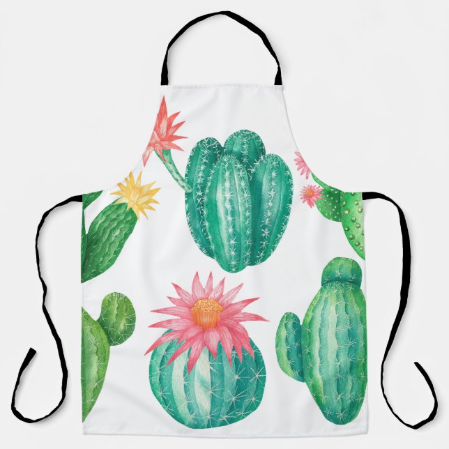 Set Kakteen mit Blume. Abgeschiedene Elemente auf  Schürze (Vorderseite)