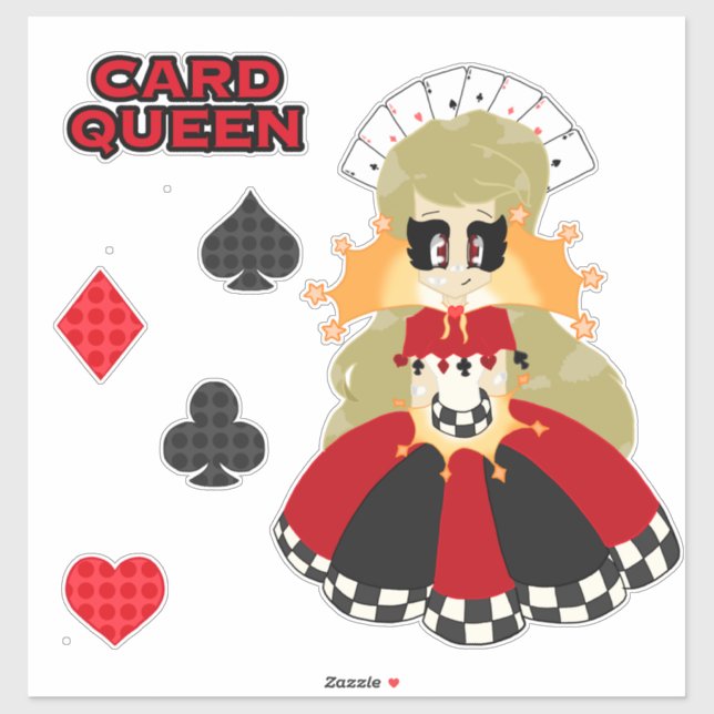 Set "Kartenqueen-Sticker" Aufkleber (Blatt)