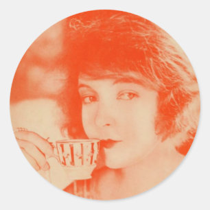 Set "Lillian Gish" Runder Aufkleber