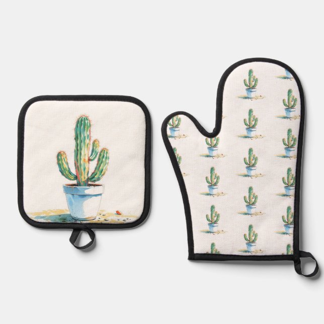 Set manoplas y agarradera cactus (Vorderseite)