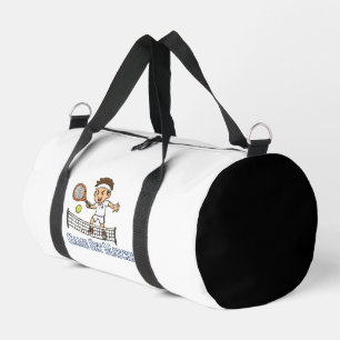Set Match Tennis Cartoon Design Duffle Bag