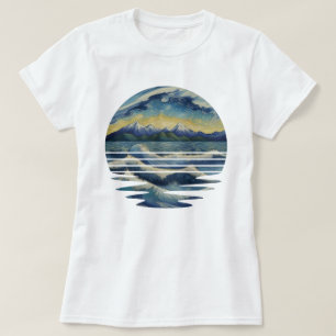 Set mit Gemälden im Van Gogh-Stil, das Meer bei So T-Shirt