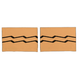 Set mit geometrischem Wasser, Orange Pillowcase Kissenbezug