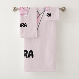 Set mit Waschlappen und Handtücher, Girl Princess