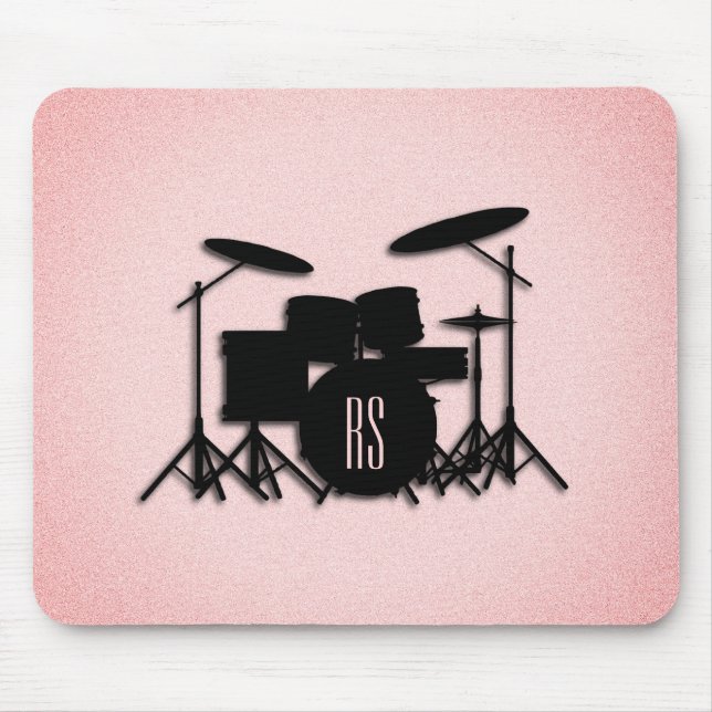 Set-Musikdesign rosa Mousepad (Vorne)