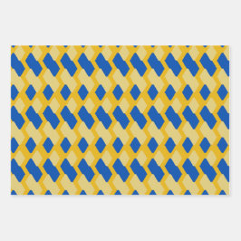 Set of 3 floral and geometric Wrapping Paper Geschenkpapier Set