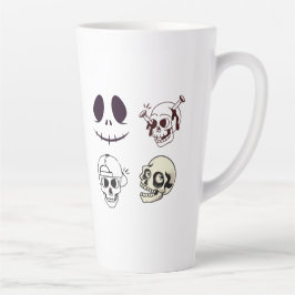 Set of Four Unique Skull Illustrations Milchtasse