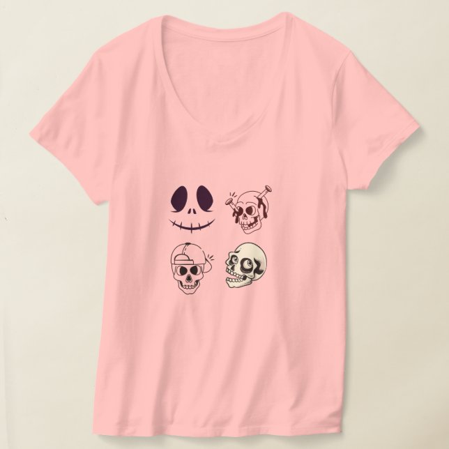 Set of Four Unique Skull Illustrations T-Shirt (Ablage )