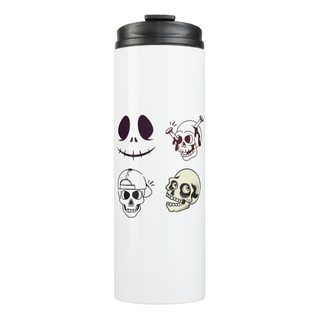 Set of Four Unique Skull Illustrations Thermosbecher (Vorderseite)