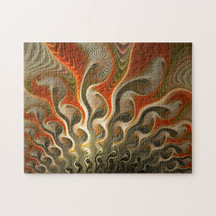 Set Phaser Orange Abstrakte Flammen Puzzle