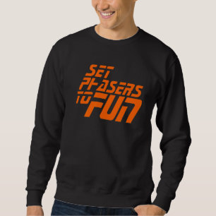 Set-Phaser zum Spaß eines Raumes und Sci-Fi-Lüfter Sweatshirt