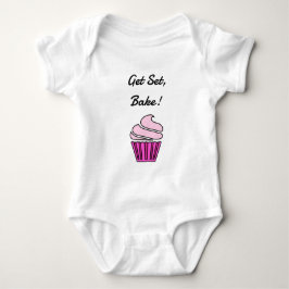 Set pinkfarbener Kuchen Baby Strampler