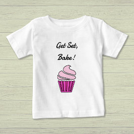 Set pinkfarbener Kuchen Baby T-shirt