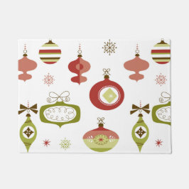Set Retro Weihnachtsverzierungen Fußmatte