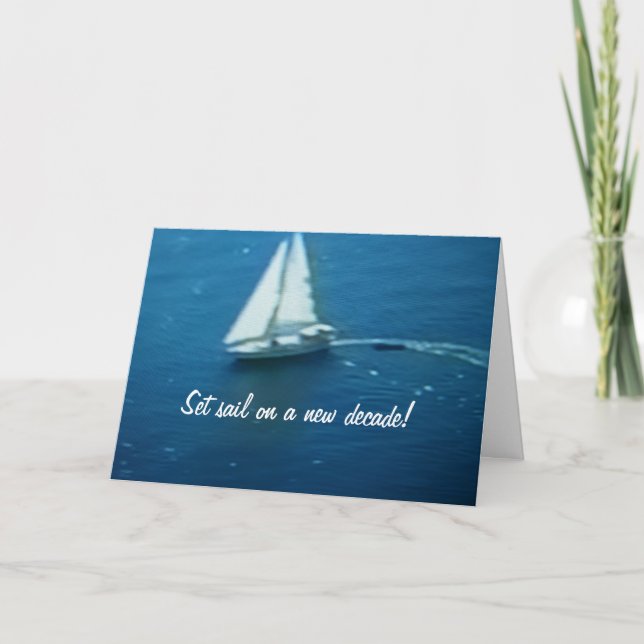 SET SAIL AUF EINEM NEUEN JAHRZEHNT KARTE (Vorderseite)