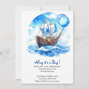 Set Sail: Kinderdusche Einladung