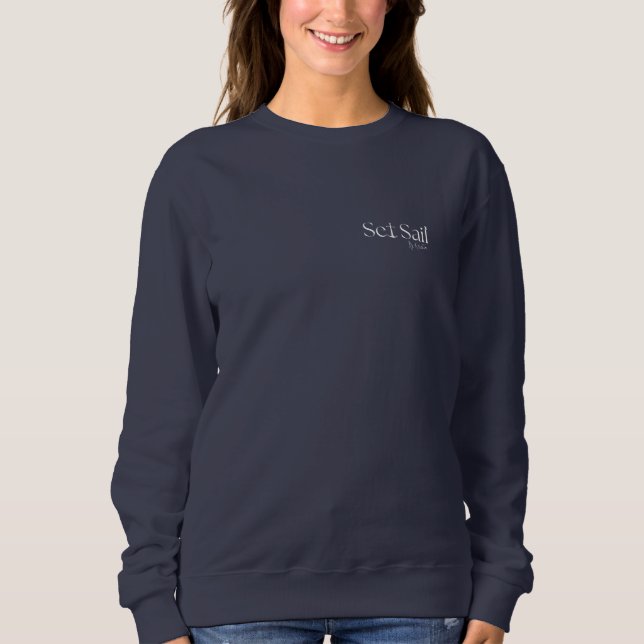 Set Sail von Kristin Anchor Sweatshirt (Vorderseite)