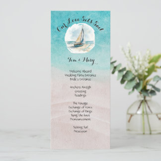 Set Sail Wedding Programm