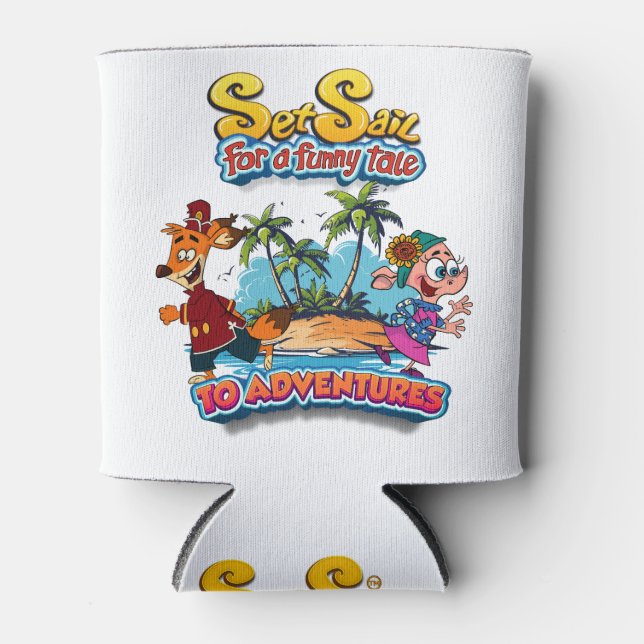 Set Segel für ein Abenteuer auf der Insel Dosenkühler (Vorderseite)