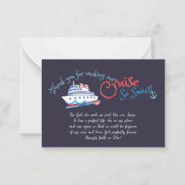 Set Segelfahrt dank Crew Mitteilungskarte